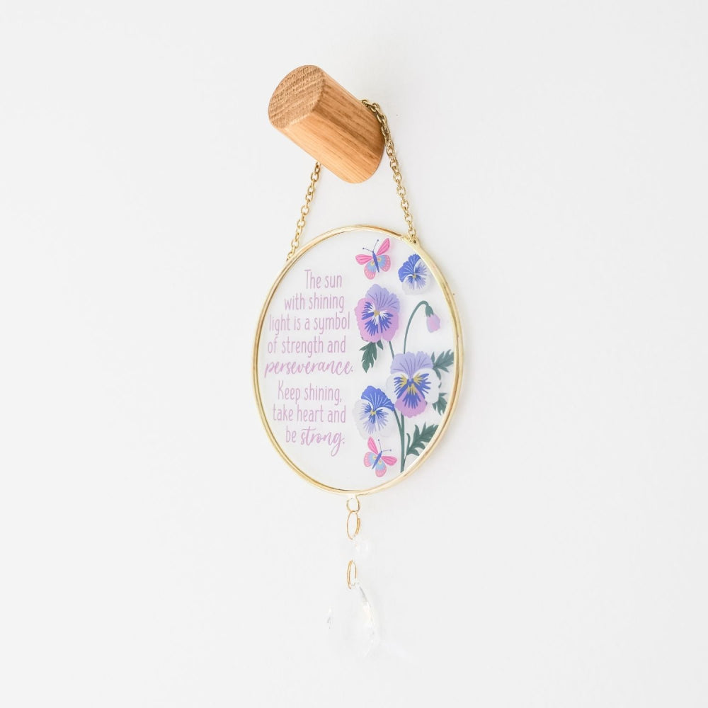 Unique & Uplifting Quoted Suncatcher (6 quoted floral designs)