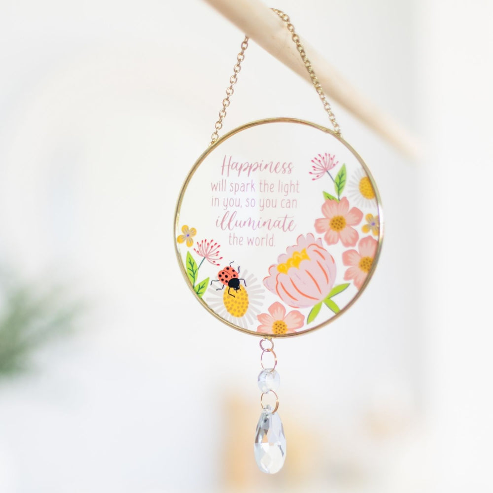 Unique & Uplifting Quoted Suncatcher (6 quoted floral designs)