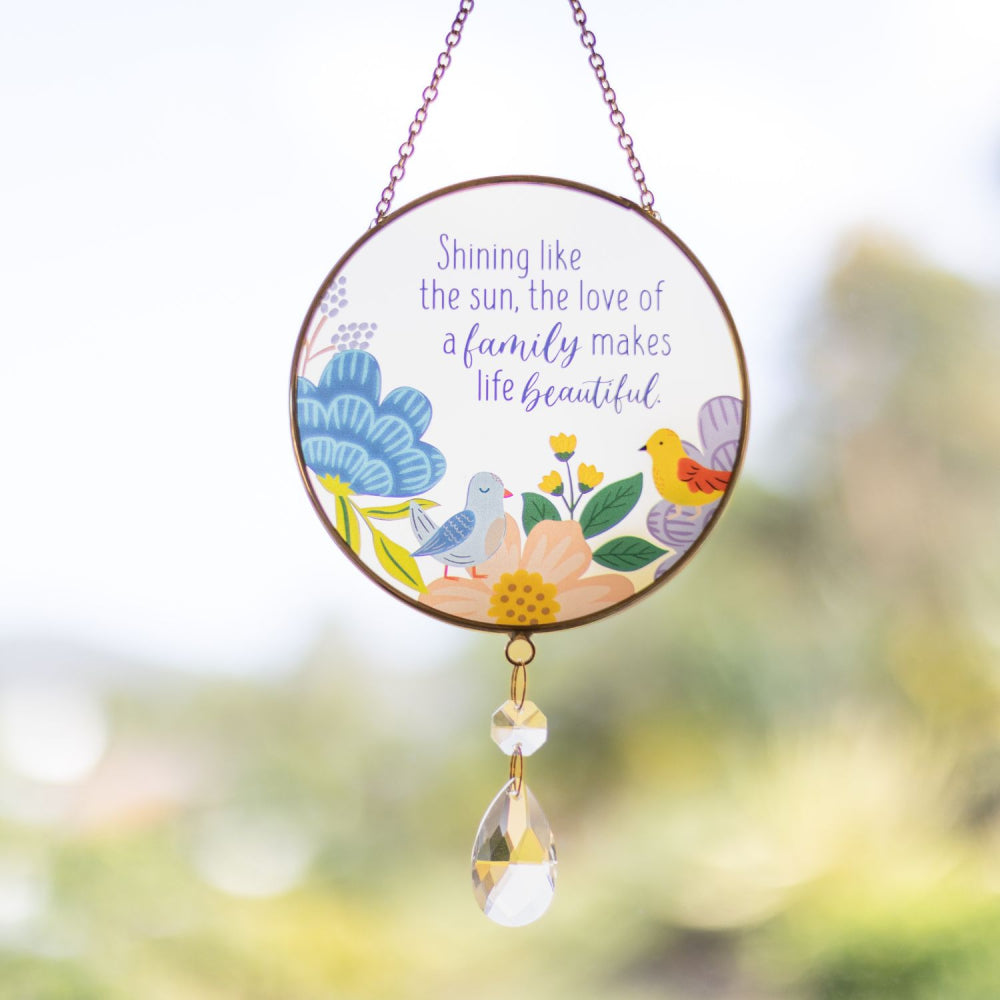 Unique & Uplifting Quoted Suncatcher (6 quoted floral designs)