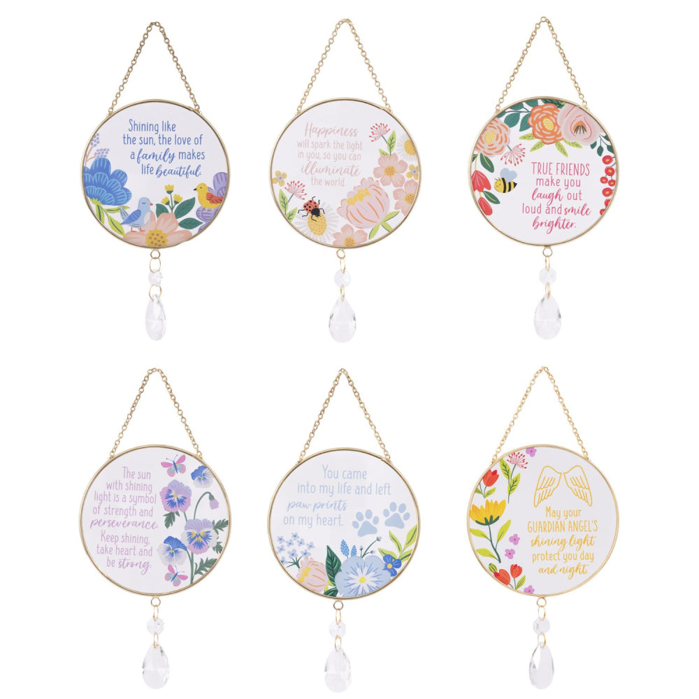 Unique & Uplifting Quoted Suncatcher (6 quoted floral designs)