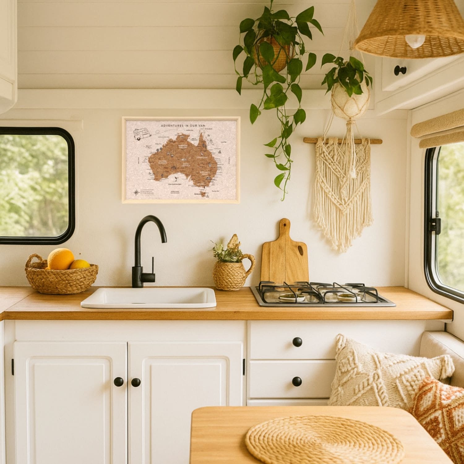 Caravan Travel Board Small Map - Australia