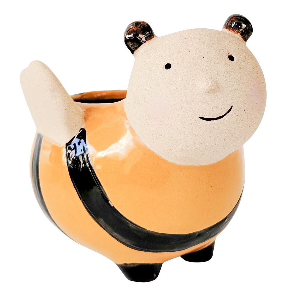 Bee Planter - Black & Yellow