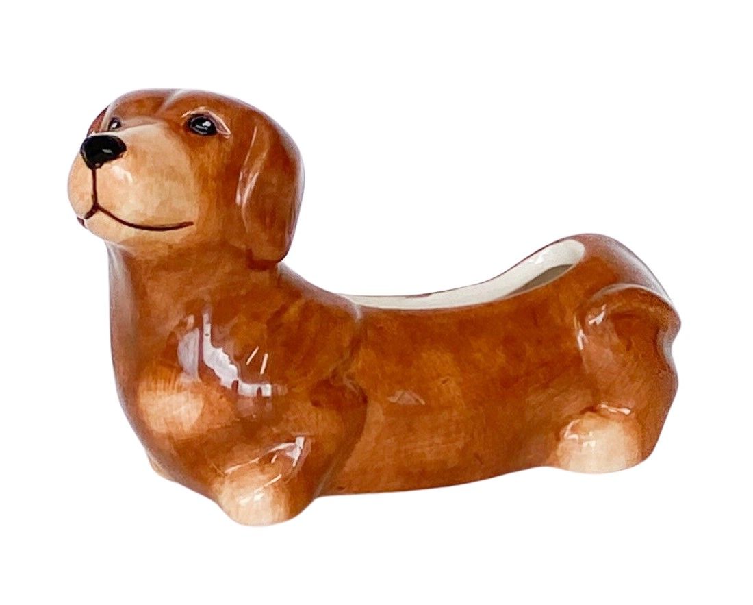 Dachshund Planter - Brown (20cm)