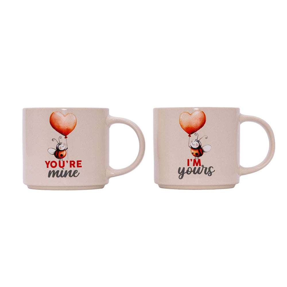 Valentine's Day Love Bugs (You're Mine - I'm Yours) Mug Set