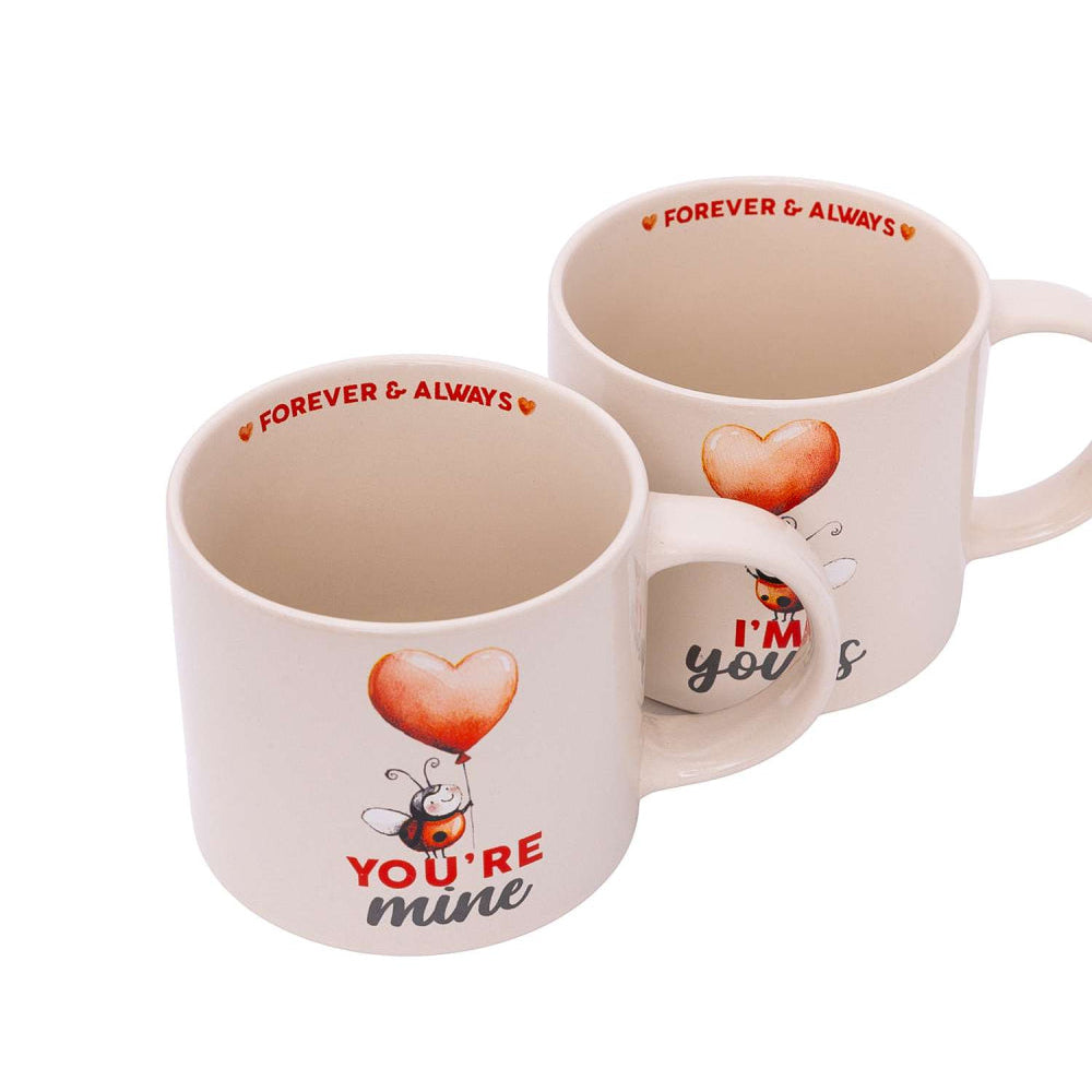 Valentine's Day Love Bugs (You're Mine - I'm Yours) Mug Set