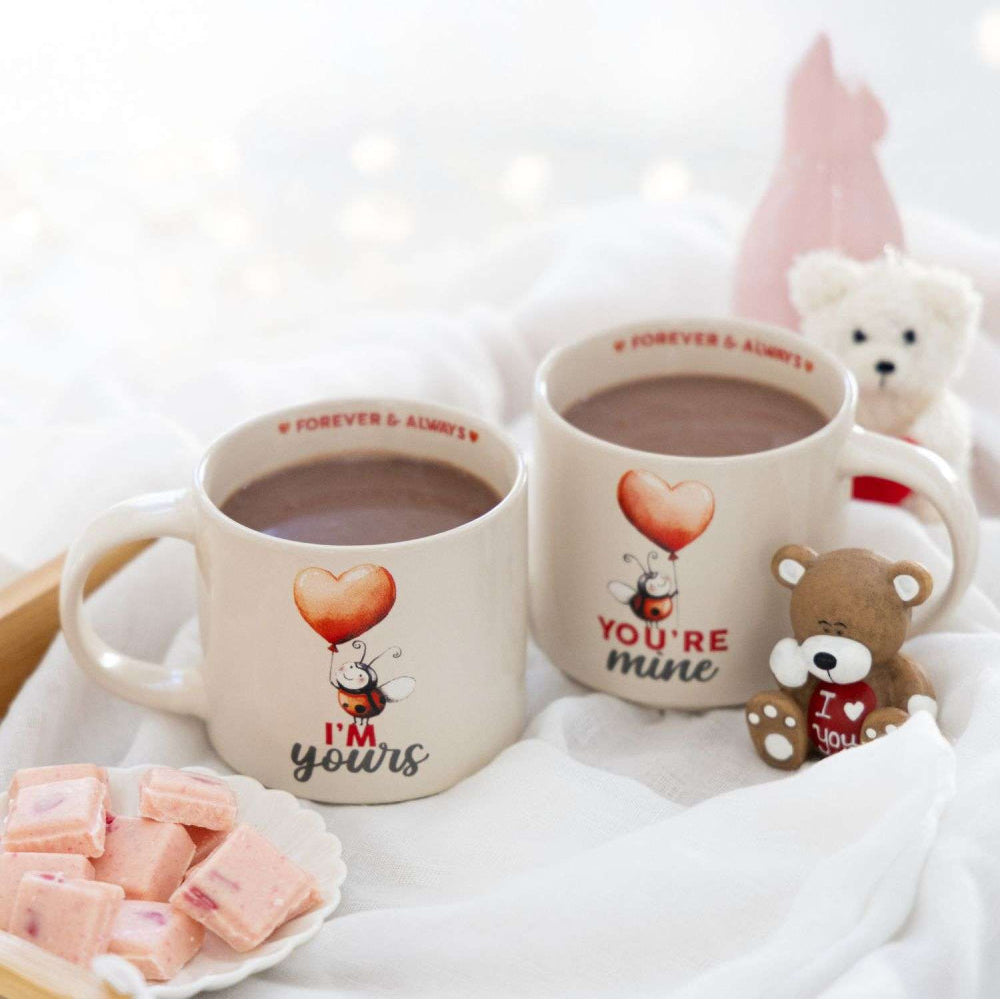 Valentine's Day Love Bugs (You're Mine - I'm Yours) Mug Set