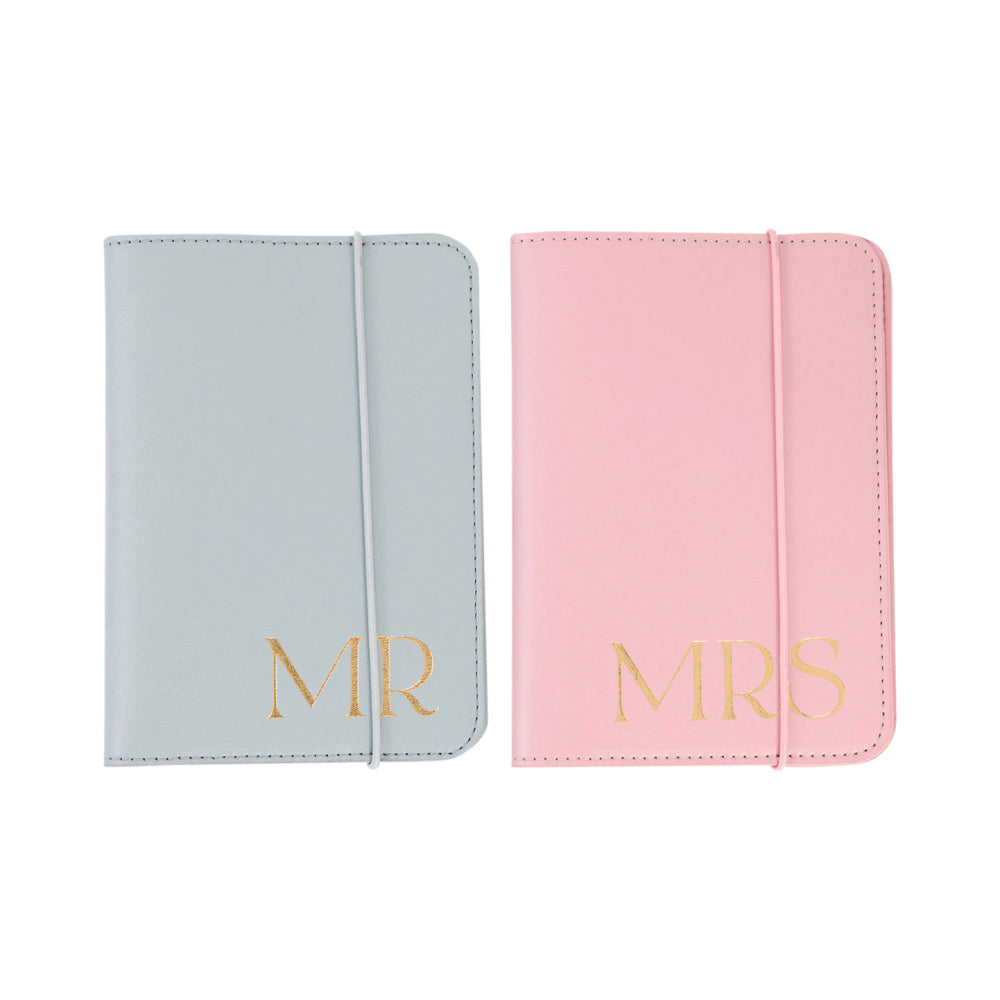Mr & Mrs Passport Holder Set