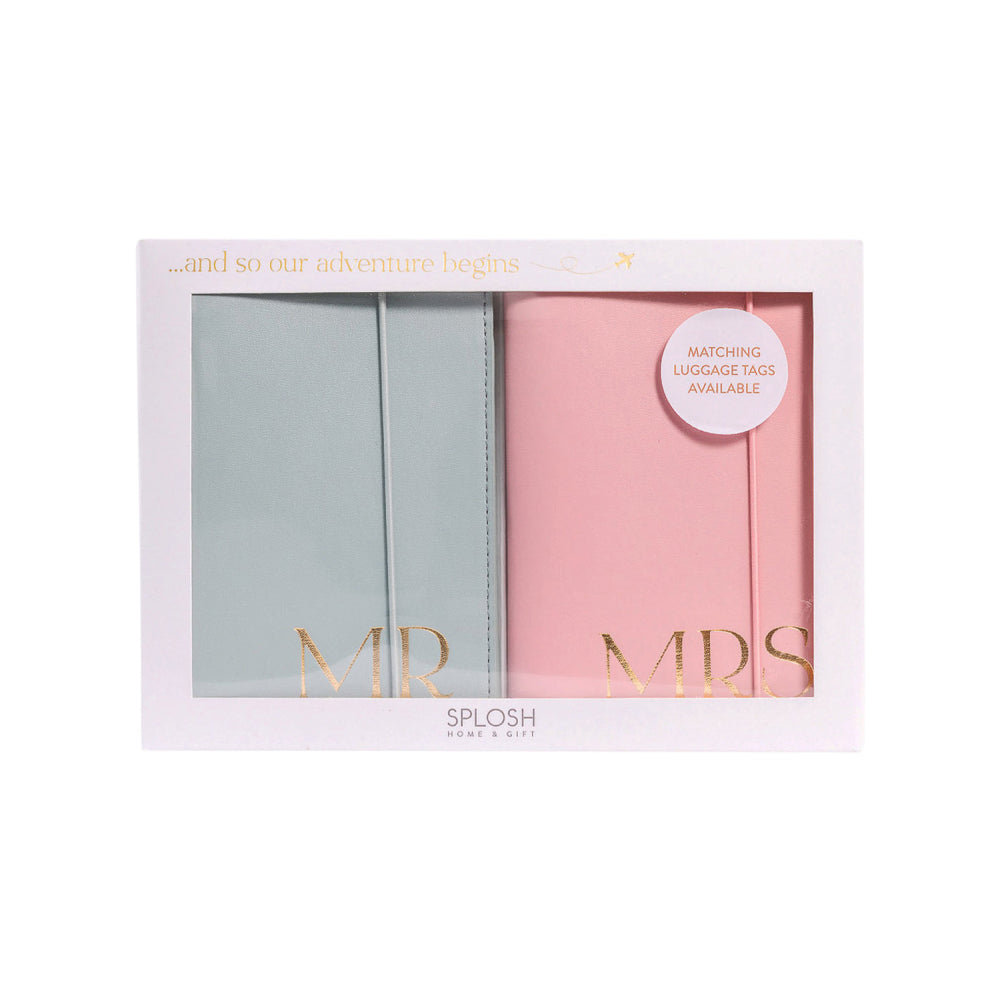 Mr & Mrs Passport Holder Set