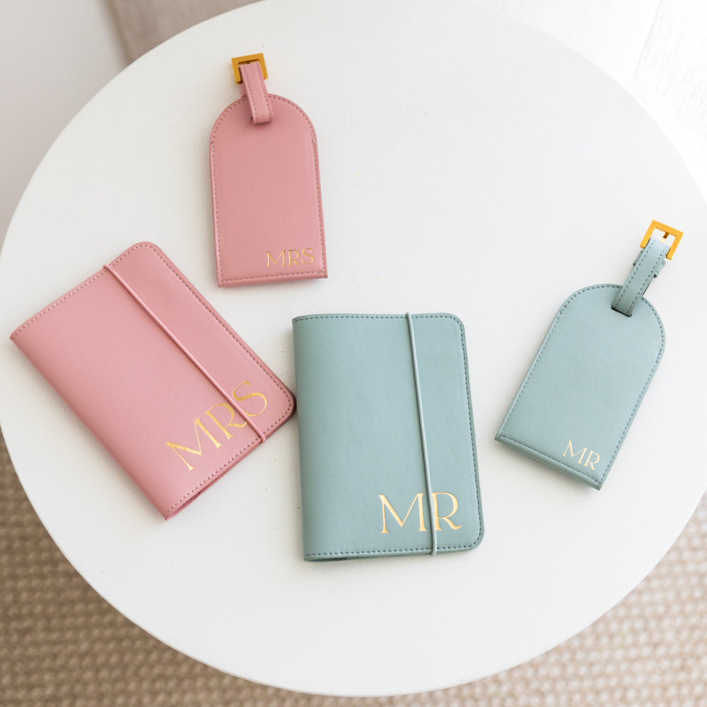 Mr & Mrs Passport Holder Set