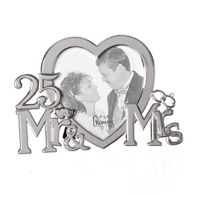 25th Mr & Mrs Silver Anniversary Frame