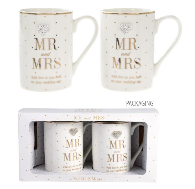 Mad Dots Mr & Mrs Mug Set of 2