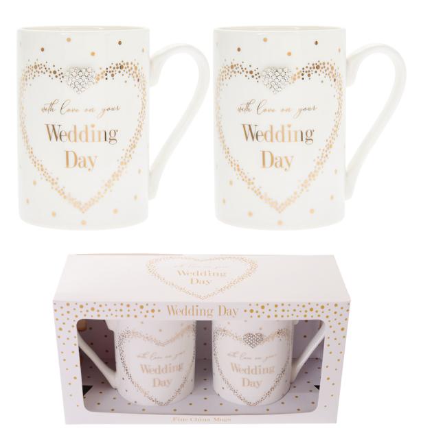 Mad Dots Wedding Day Mug Set of 2