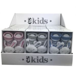 Es Kids Bunny Socks Striped 0-6 Months