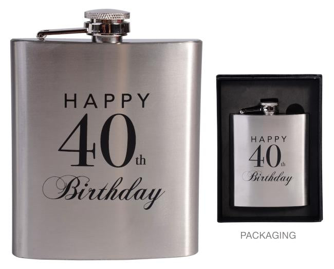 Hip Flask 40th Birthday