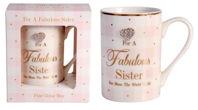 Mad Dots Fabulous Sister Mug