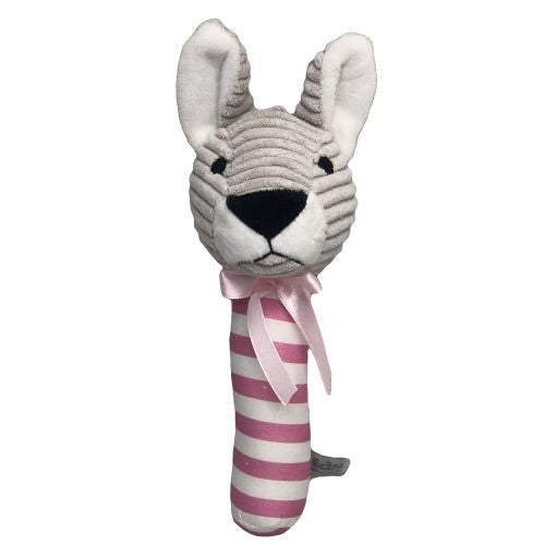 Pink Kangaroo Rattle Sticks