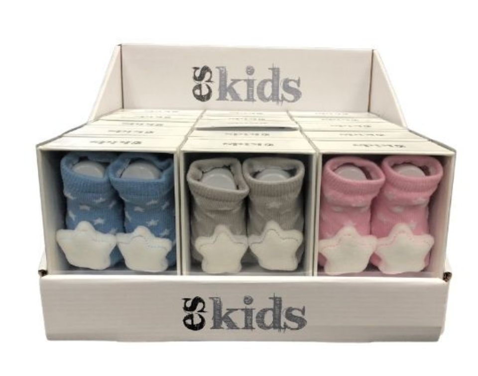 Es Kids Star Socks Striped 0-6 Months