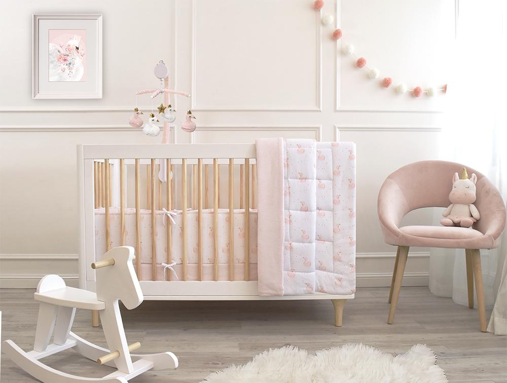 Musical Cot Mobile - Swan