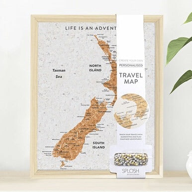Travel Board Desk Map - New Zealand