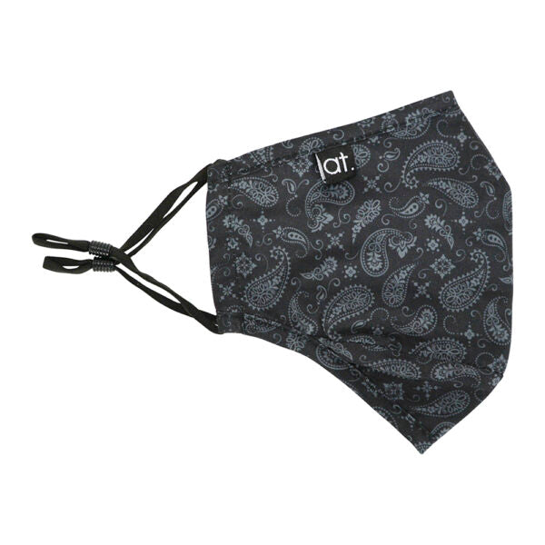 Kids Face Mask - Paisley Black