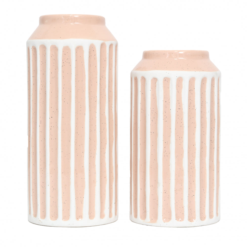 Byron Bliss Peach Stripe Vase