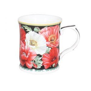 Poppies on Black Mug - 2 sizes