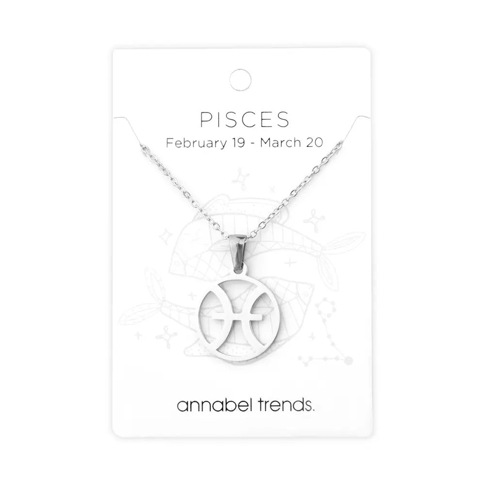 Zodiac Pendant Necklace - Pisces