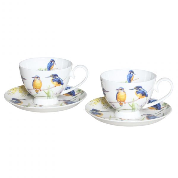Kingfisher 2 cups & 2 saucers
