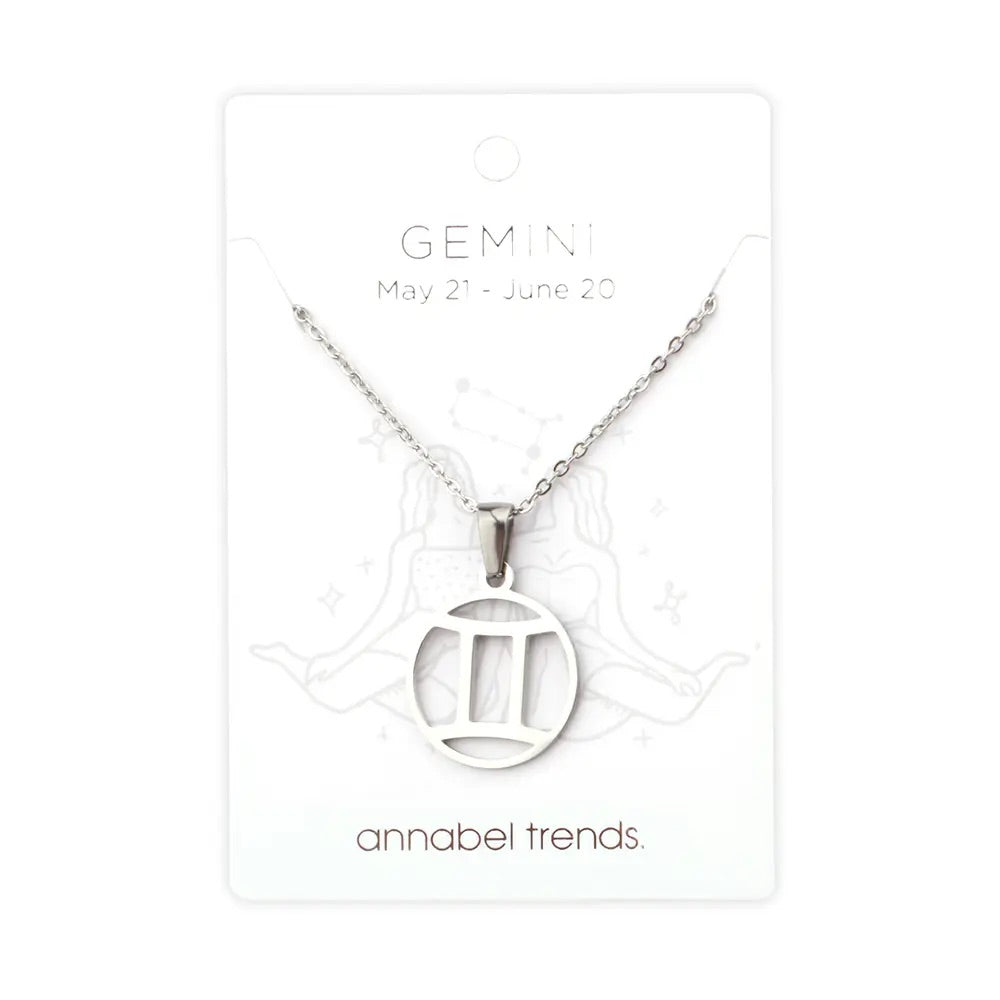 Zodiac Pendant Necklace - Gemini