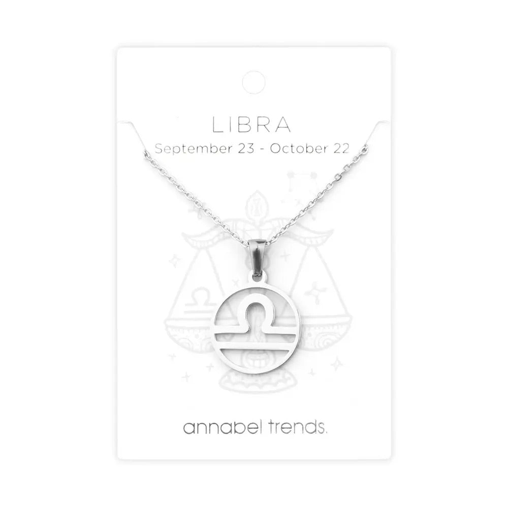 Zodiac Pendant Necklace - Libra