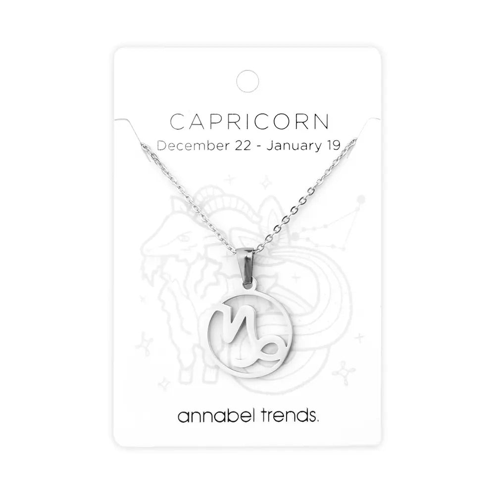 Zodiac Pendant Necklace - Capricorn