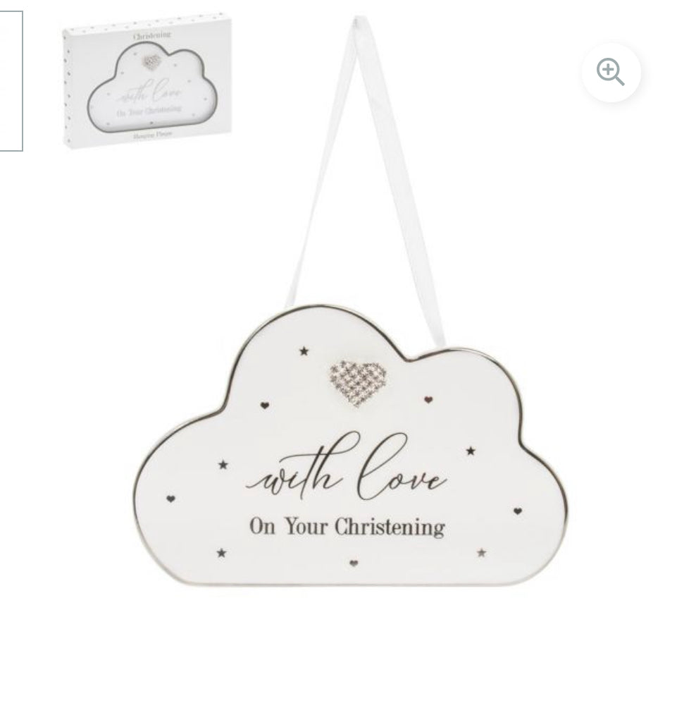 Mad Dots Christening Cloud Plaque