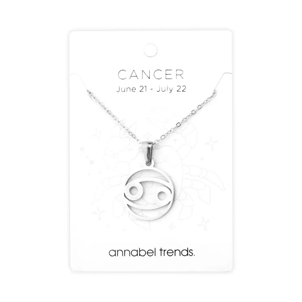 Zodiac Pendant Necklace - Cancer