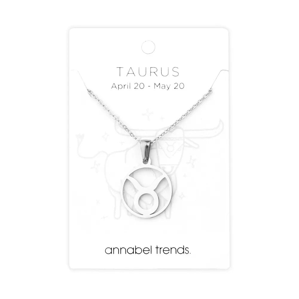 Zodiac Pendant Necklace - Taurus