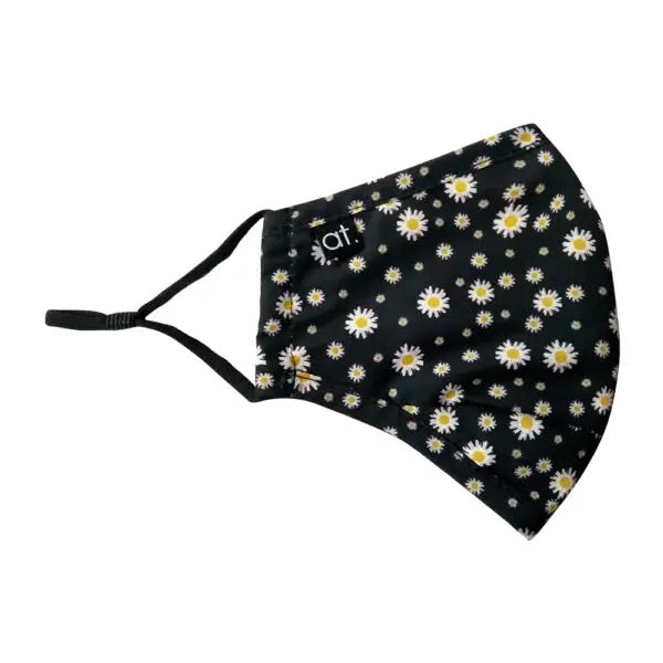 Kids Face Mask - Daisy Black