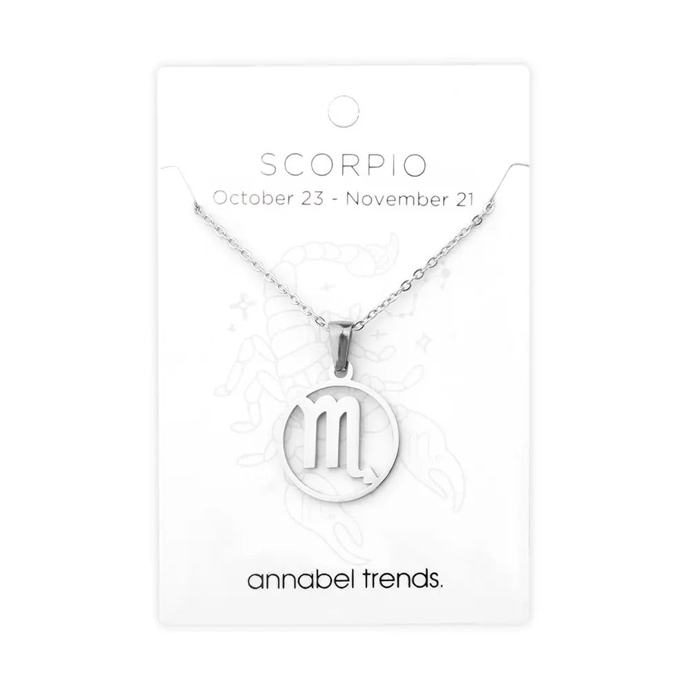 Zodiac Pendant Necklace - Scorpio
