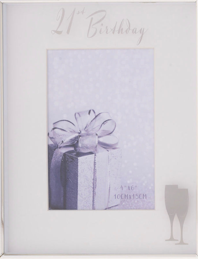 Silver Wine Birthday Frame - 3 options