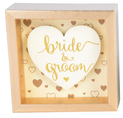 Bride & Groom Wedding Plaque