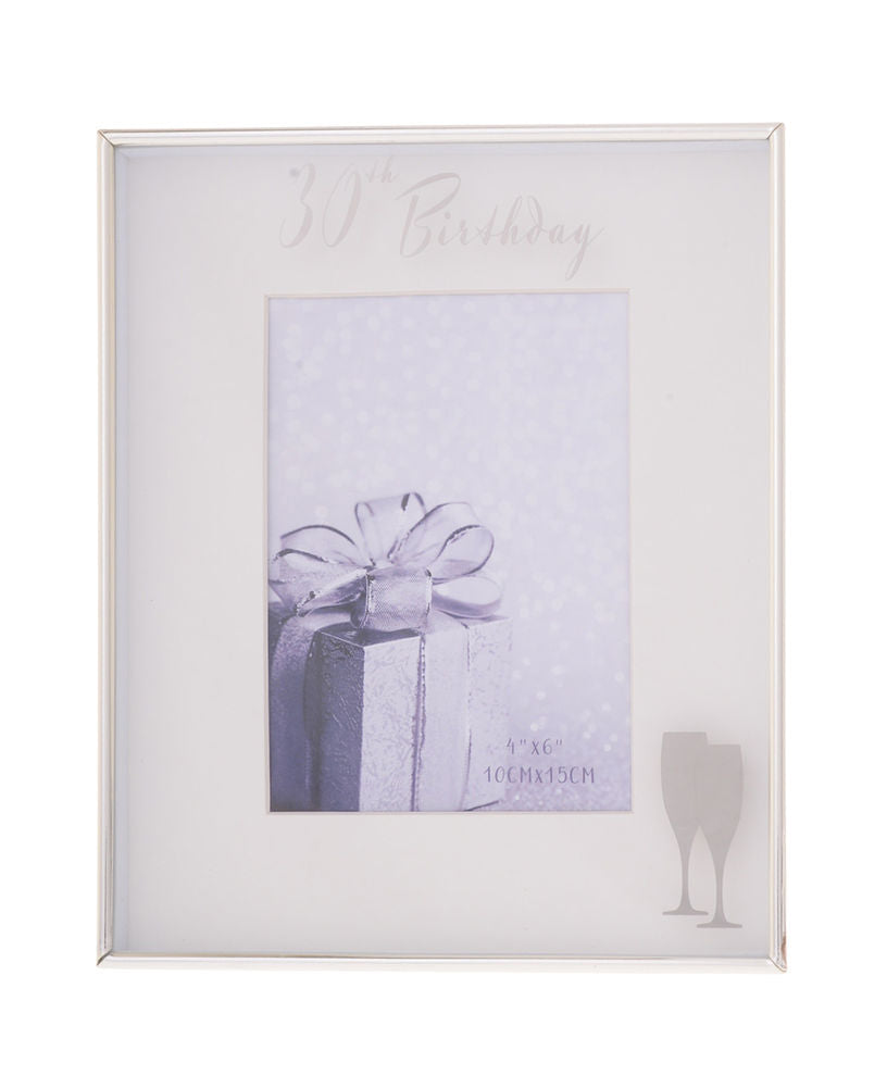 Silver Wine Birthday Frame - 3 options