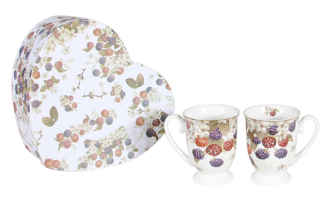Wild Berry 2pcs Mugs Heart Gift Set
