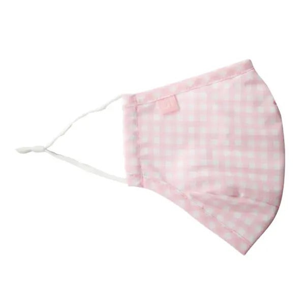 Kids Face Mask – Checked Pink